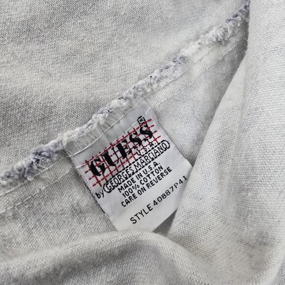 80s GUESS Georges Marciano Daisies High Rise Denim Jean Shorts Vest Set USA - Picture 13 of 13